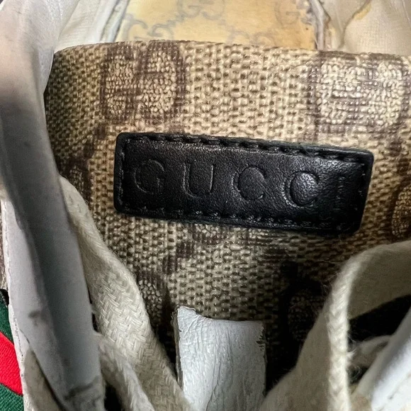 Gucci sneakers signature logo design Beige and cream Size 10.5-  11 - Picture 6 of 10